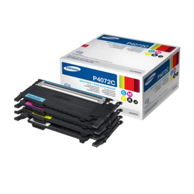 Samsung CLT-P4072C Toner, Black, Cyan, Magenta, Yellow Value Pack, CLT-P4072C/ELS